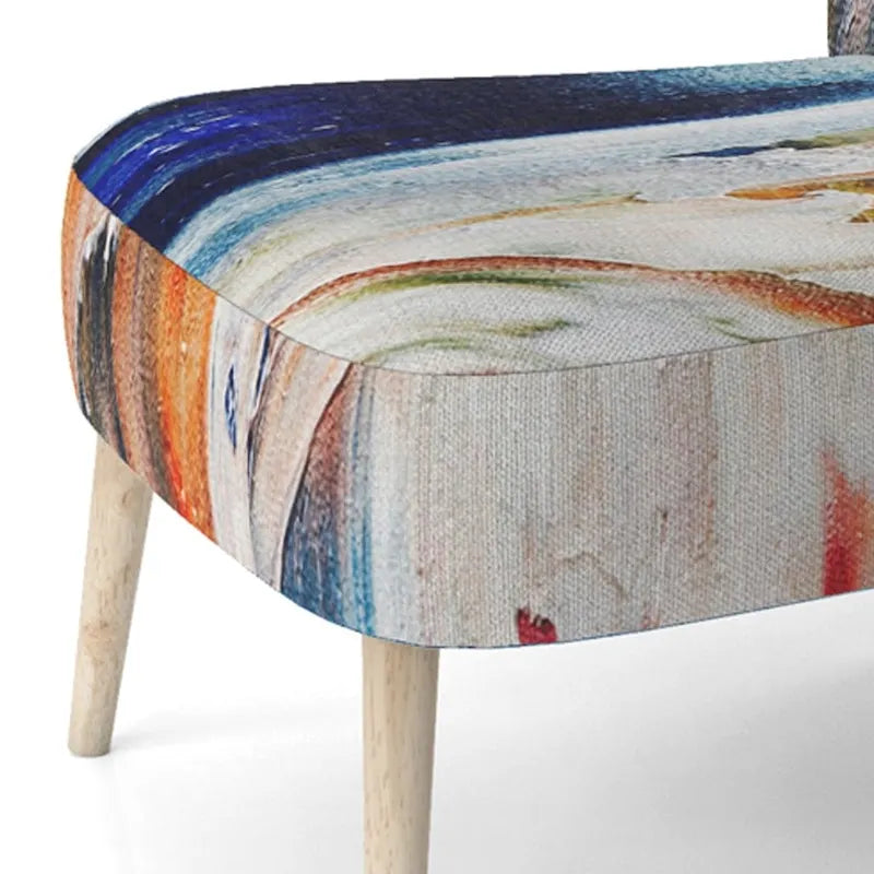 Fauteuil et chaise d'appoint modernes rembourrés Designart Colorful Abstract Painting Strokes II