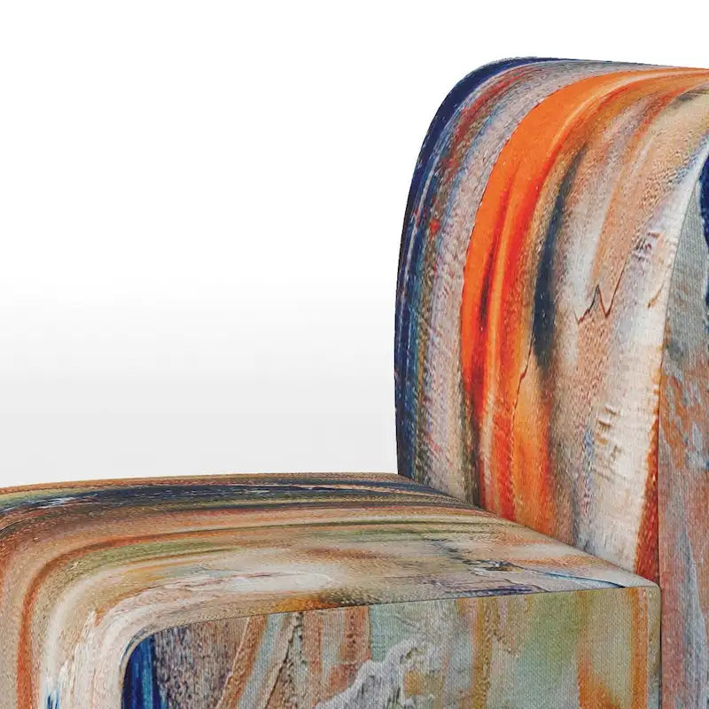 Fauteuil et chaise d'appoint modernes rembourrés Designart Colorful Abstract Painting Strokes II