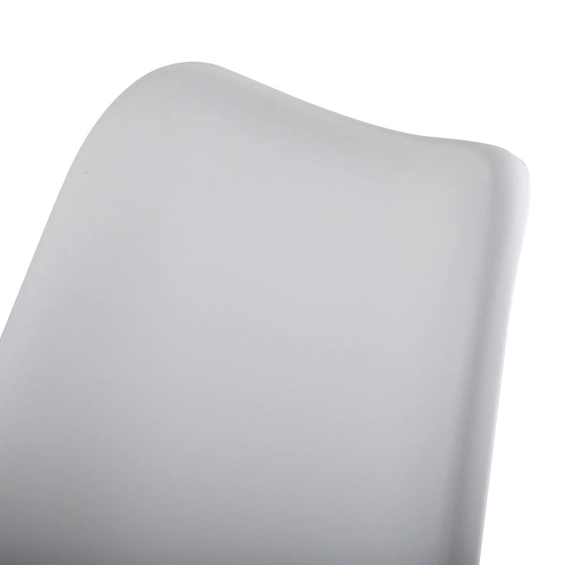 Chaise d'appoint pivotante tulipe, chaise de salle à manger avec assise rembourrée et dossier incurvé
