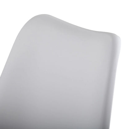 Chaise d'appoint pivotante tulipe, chaise de salle à manger avec assise rembourrée et dossier incurvé