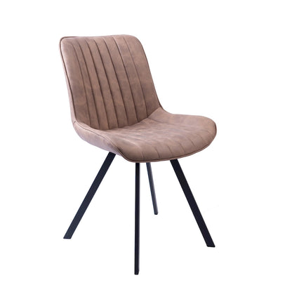 Ensemble de 2 chaises de salle à manger Porthos Home Vue, en microfibre avec pieds en métal