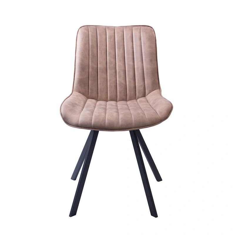 Ensemble de 2 chaises de salle à manger Porthos Home Vue, en microfibre avec pieds en métal