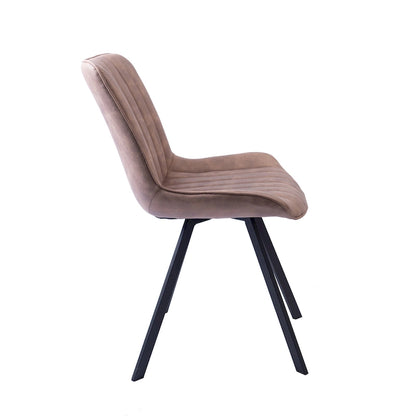 Ensemble de 2 chaises de salle à manger Porthos Home Vue, en microfibre avec pieds en métal
