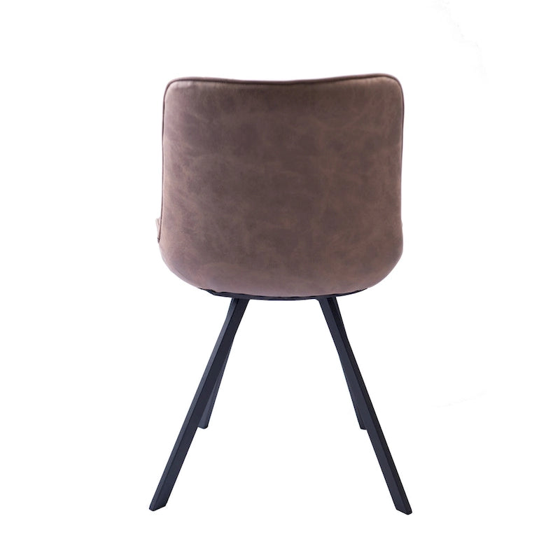 Ensemble de 2 chaises de salle à manger Porthos Home Vue, en microfibre avec pieds en métal