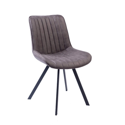 Ensemble de 2 chaises de salle à manger Porthos Home Vue, en microfibre avec pieds en métal