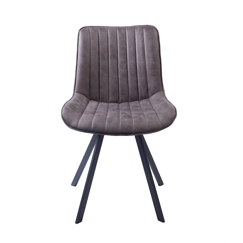 Ensemble de 2 chaises de salle à manger Porthos Home Vue, en microfibre avec pieds en métal