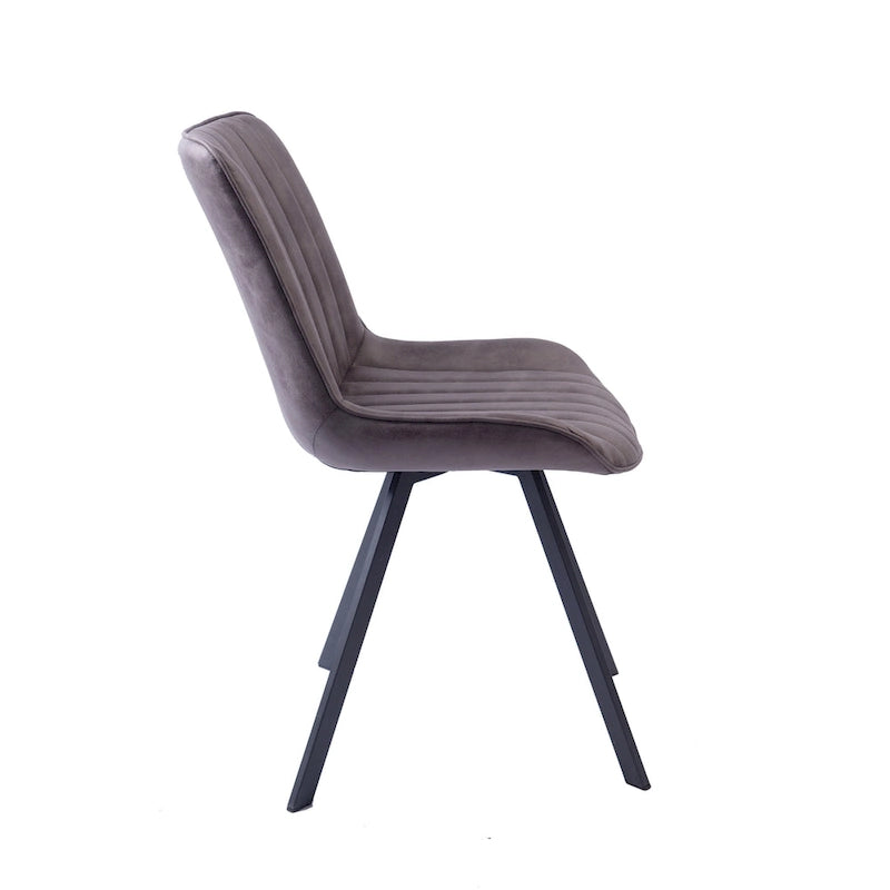 Ensemble de 2 chaises de salle à manger Porthos Home Vue, en microfibre avec pieds en métal