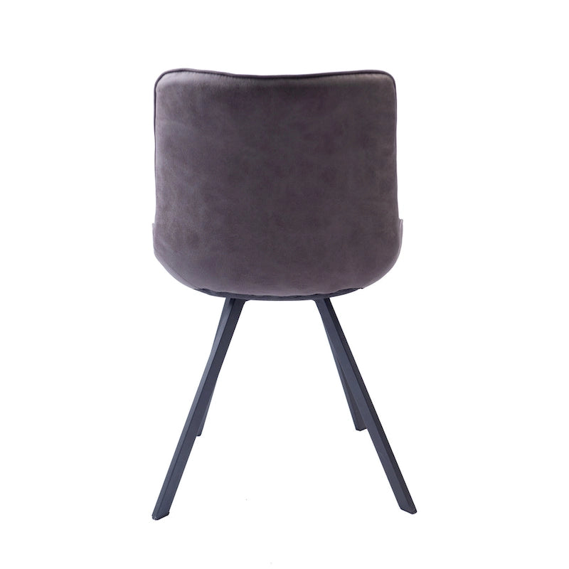 Ensemble de 2 chaises de salle à manger Porthos Home Vue, en microfibre avec pieds en métal