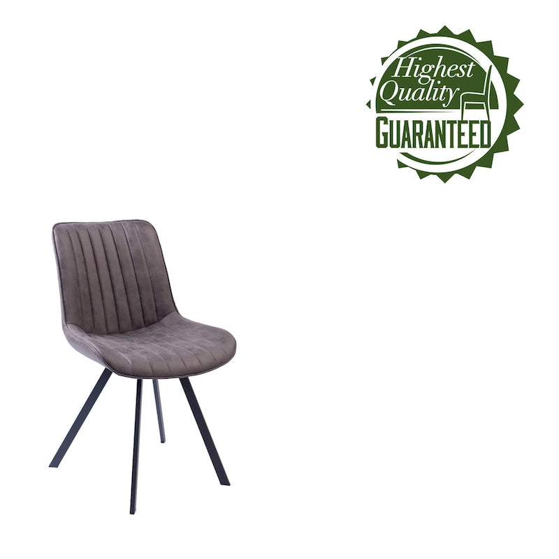 Ensemble de 2 chaises de salle à manger Porthos Home Vue, en microfibre avec pieds en métal