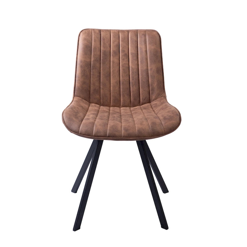 Ensemble de 2 chaises de salle à manger Porthos Home Vue, en microfibre avec pieds en métal