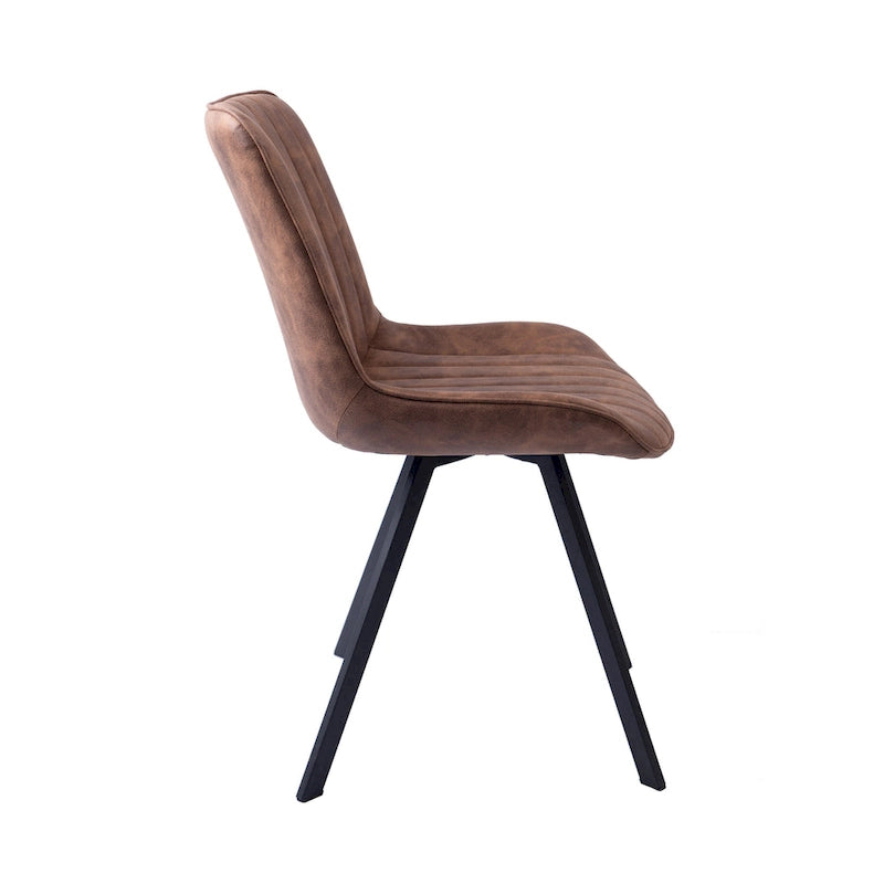 Ensemble de 2 chaises de salle à manger Porthos Home Vue, en microfibre avec pieds en métal
