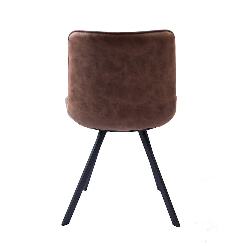 Ensemble de 2 chaises de salle à manger Porthos Home Vue, en microfibre avec pieds en métal