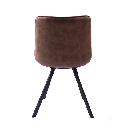 Ensemble de 2 chaises de salle à manger Porthos Home Vue, en microfibre avec pieds en métal