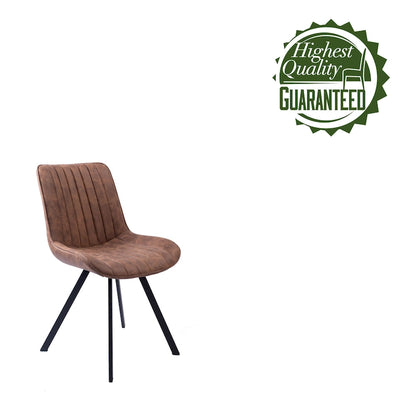 Ensemble de 2 chaises de salle à manger Porthos Home Vue, en microfibre avec pieds en métal