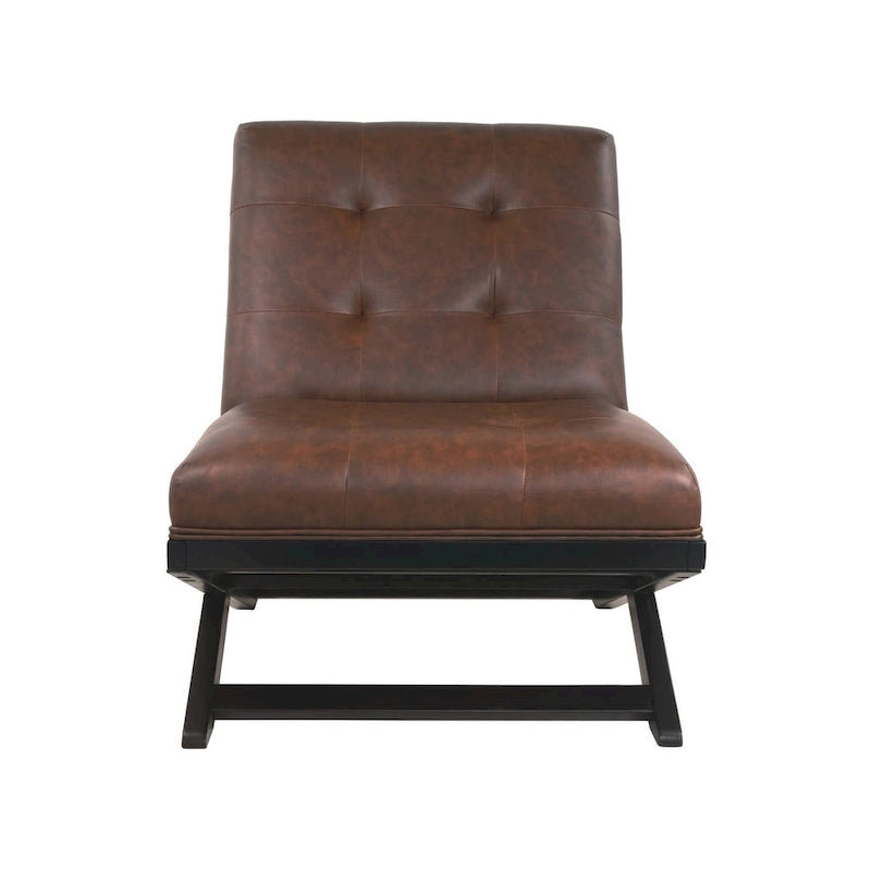 Fauteuil d'appoint décontracté Sidewinder en similicuir