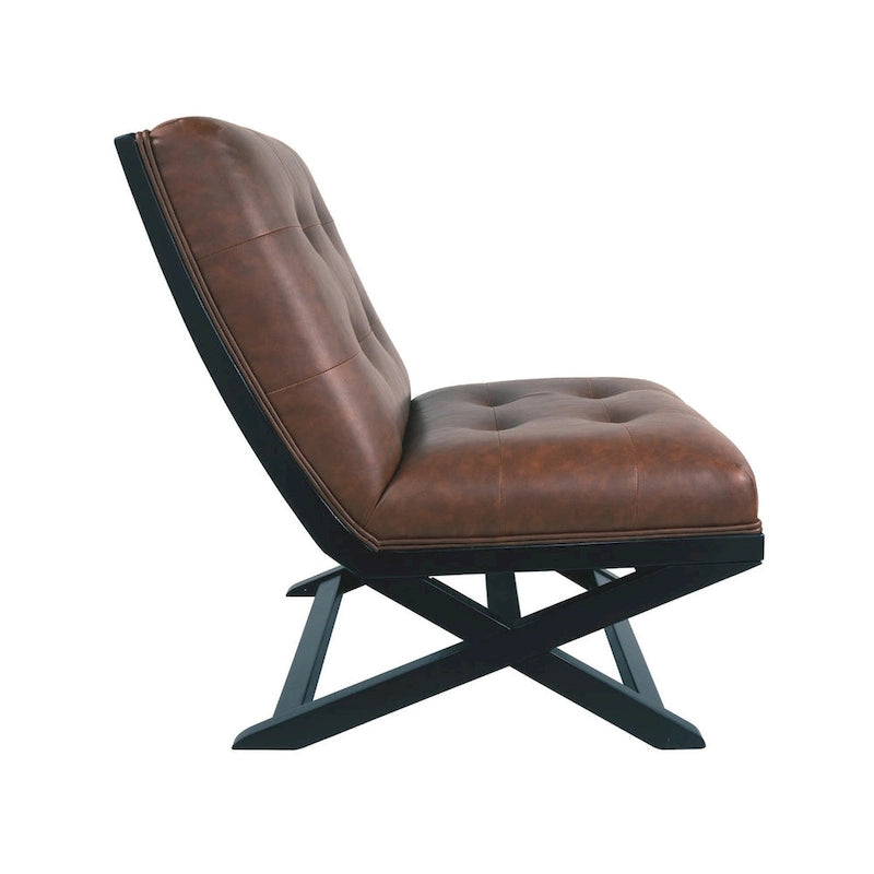 Fauteuil d'appoint décontracté Sidewinder en similicuir