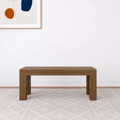 Banc de salle à manger moderne à panneaux et poutres pour table de 60 pouces - 49