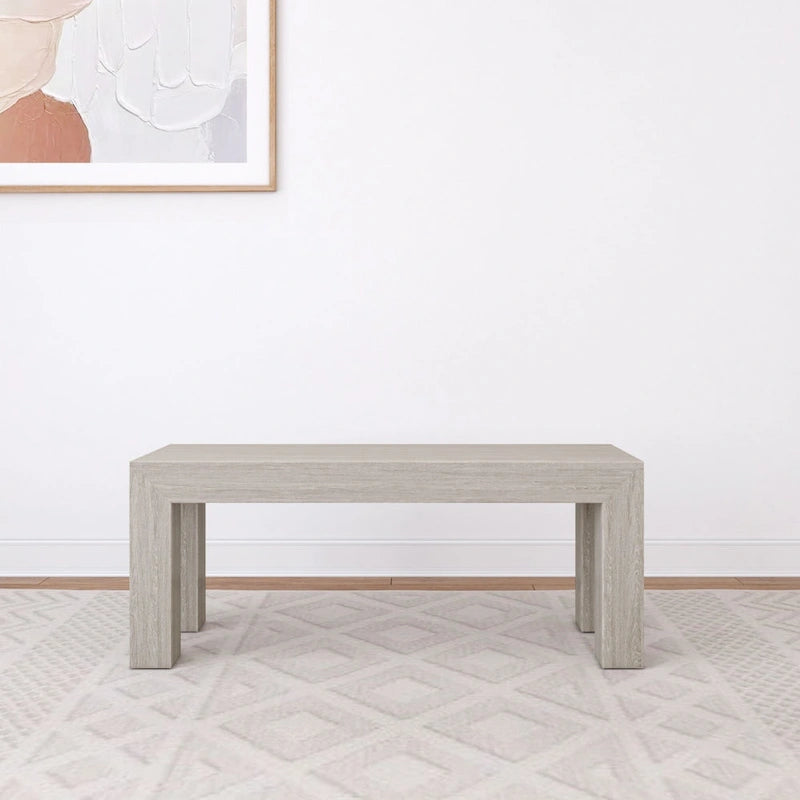 Banc de salle à manger moderne à panneaux et poutres pour table de 60 pouces - 49