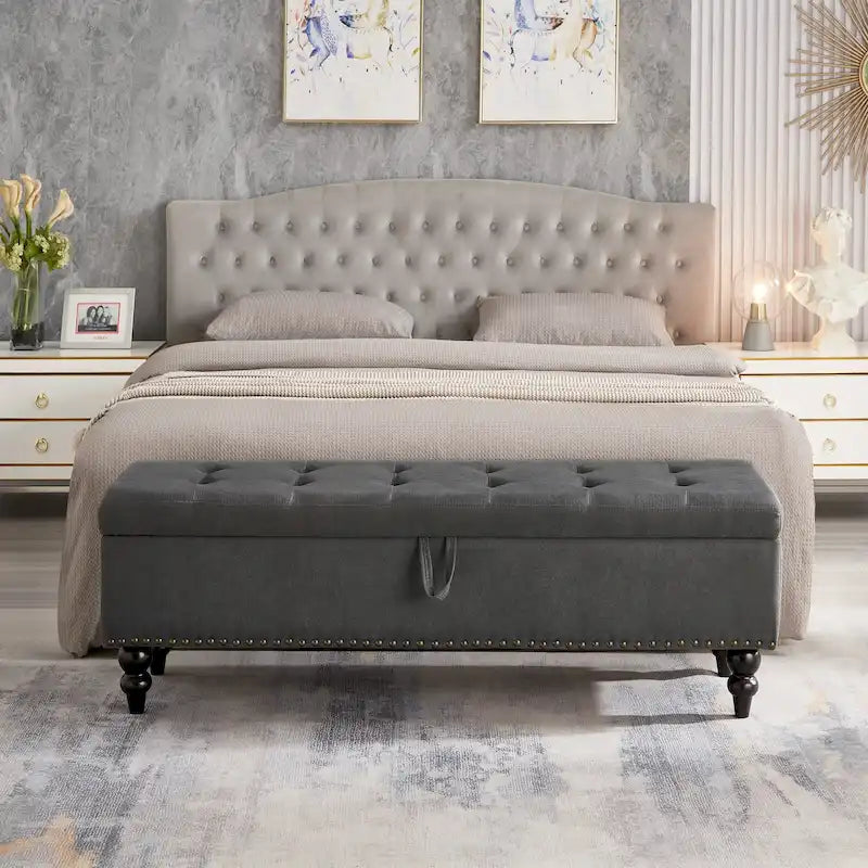 Banc-pouf de lit 59 avec rangement