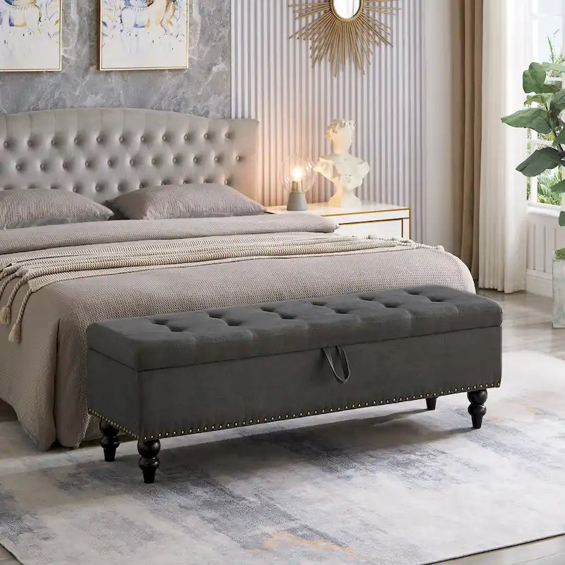 Banc-pouf de lit 59 avec rangement
