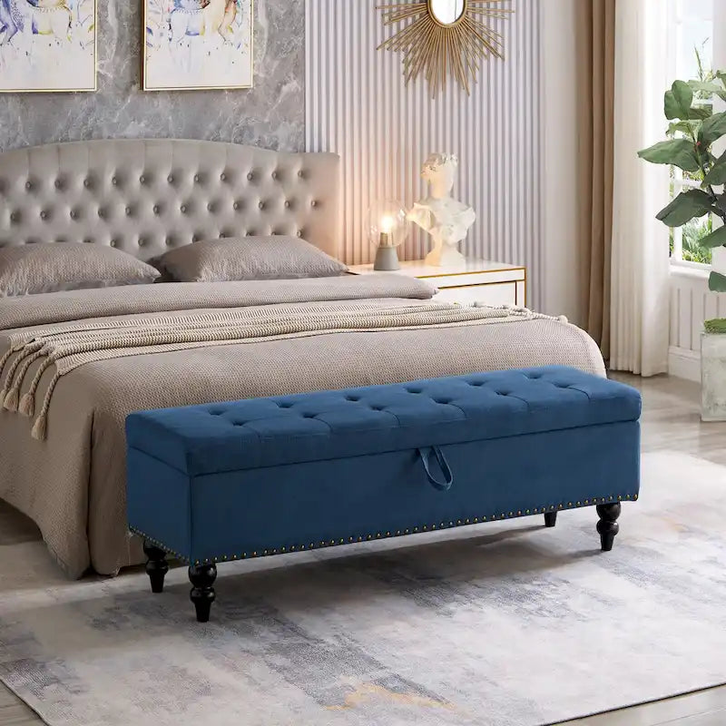 Banc-pouf de lit 59 avec rangement