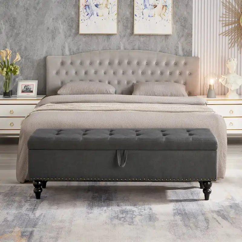 Banc-pouf de lit 59 avec rangement