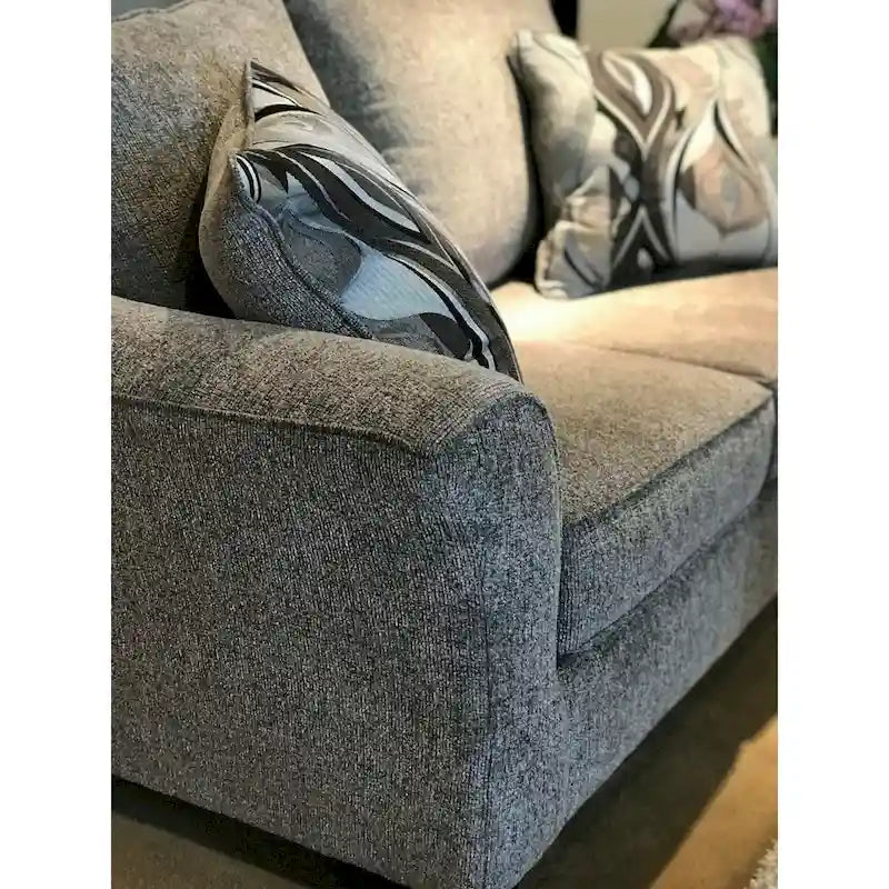 Canapé deux places Roundhill Furniture Camero en tissu avec dossier coussin