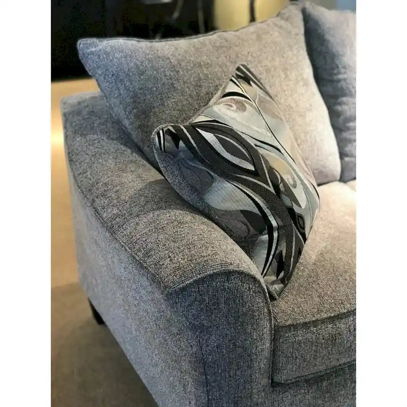 Canapé deux places Roundhill Furniture Camero en tissu avec dossier coussin