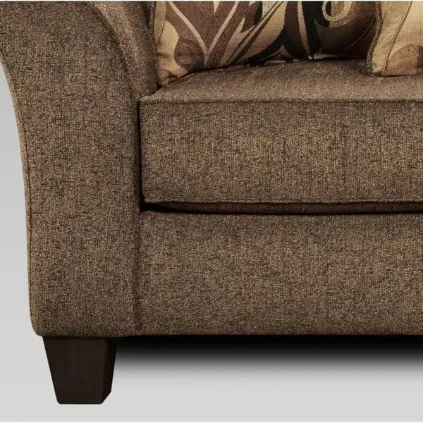 Canapé deux places Roundhill Furniture Camero en tissu avec dossier coussin