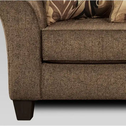 Canapé deux places Roundhill Furniture Camero en tissu avec dossier coussin