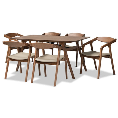 Ensemble de salle à manger 7 pièces Harland style moderne du milieu du siècle