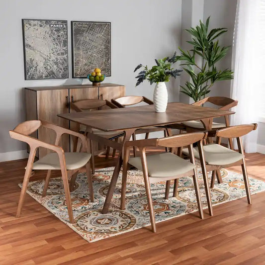 Ensemble de salle à manger 7 pièces Harland style moderne du milieu du siècle