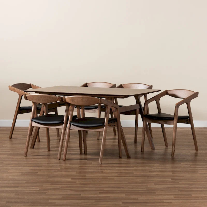 Ensemble de salle à manger 7 pièces Harland style moderne du milieu du siècle
