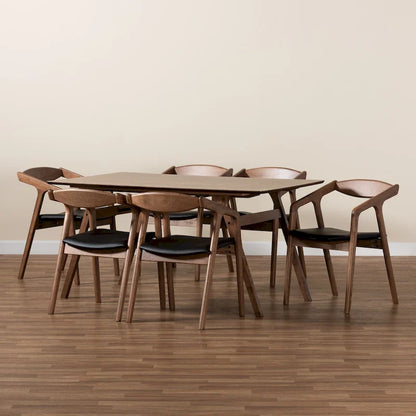 Ensemble de salle à manger 7 pièces Harland style moderne du milieu du siècle
