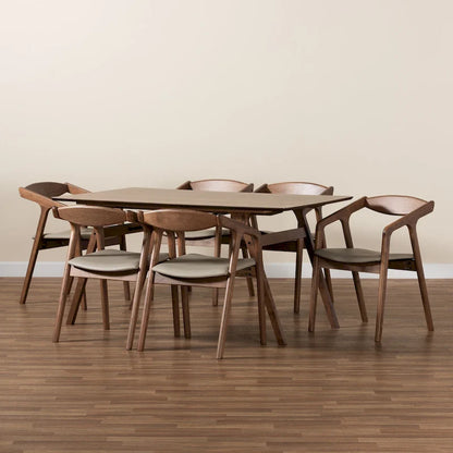 Ensemble de salle à manger 7 pièces Harland style moderne du milieu du siècle