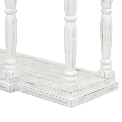 Console rétro senior à 4 tiroirs et 1 étagère, table d'entrée classique, table de rangement pour canapé