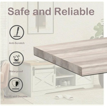 Banc à chaussures d'entrée de style campagnard avec coussin épais