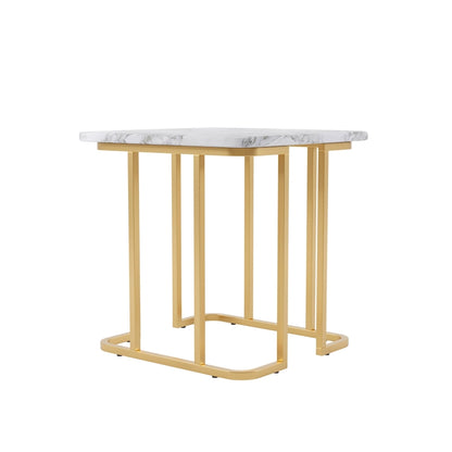 Table d'appoint contemporaine Deeanne de 61 cm (24 pouces) en faux marbre de Furniture of America