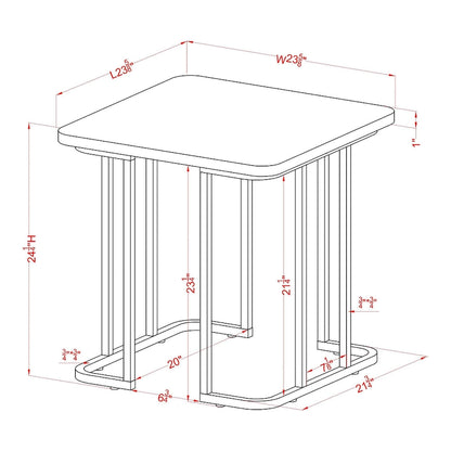 Table d'appoint contemporaine Deeanne de 61 cm (24 pouces) en faux marbre de Furniture of America