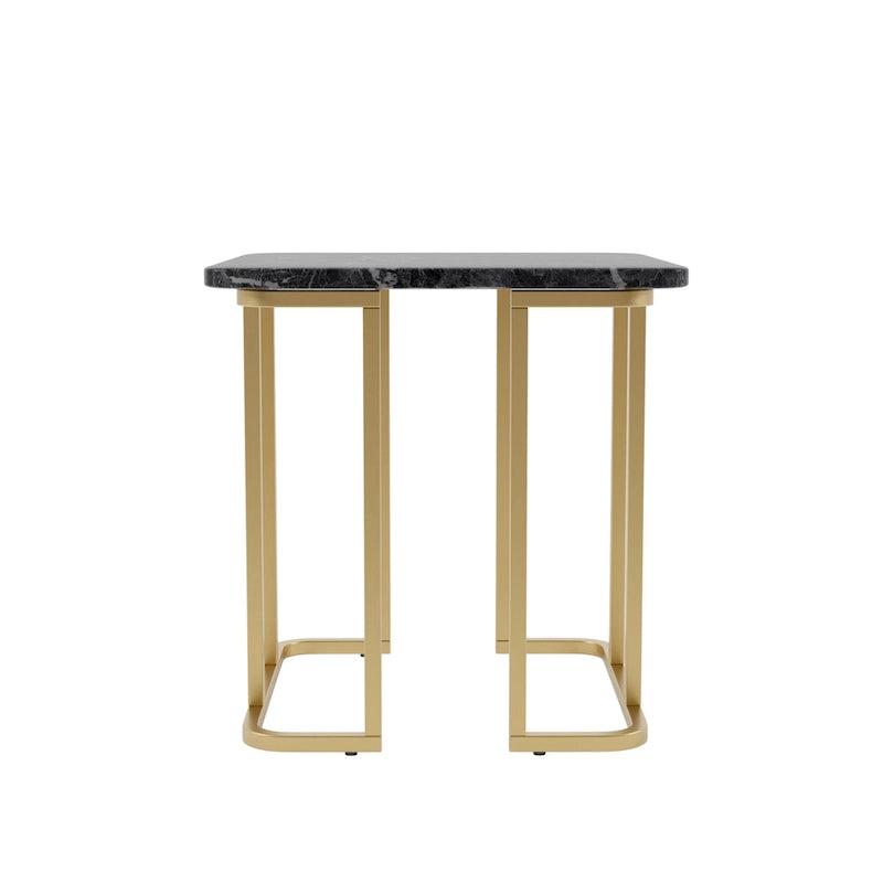 Table d'appoint contemporaine Deeanne de 61 cm (24 pouces) en faux marbre de Furniture of America