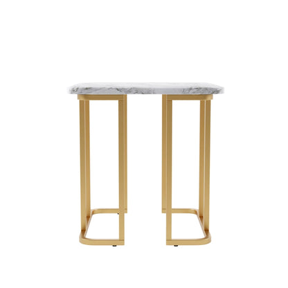 Table d'appoint contemporaine Deeanne de 61 cm (24 pouces) en faux marbre de Furniture of America
