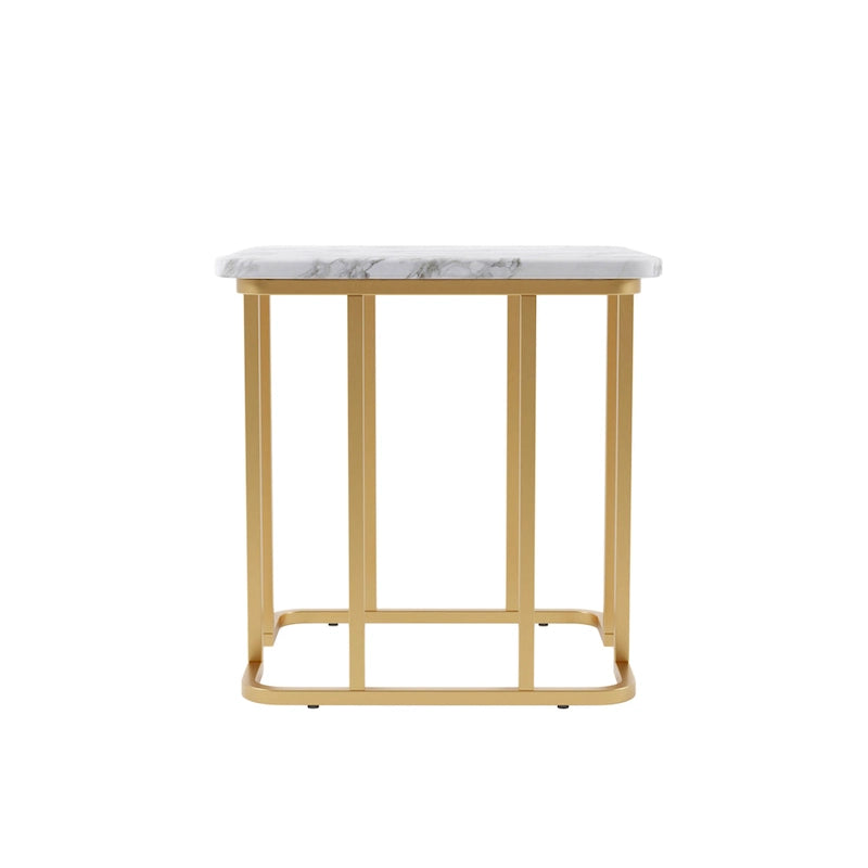 Table d'appoint contemporaine Deeanne de 61 cm (24 pouces) en faux marbre de Furniture of America