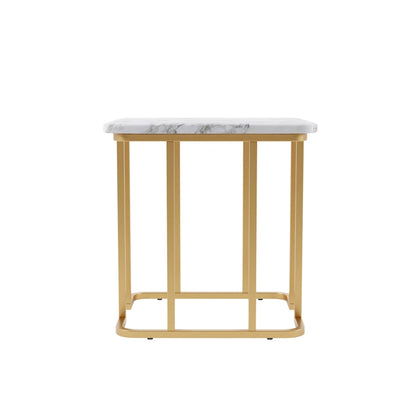 Table d'appoint contemporaine Deeanne de 61 cm (24 pouces) en faux marbre de Furniture of America