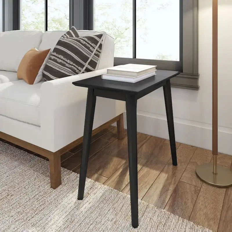 Table d'appoint rectangulaire Plank and Beam style Mid-Century - 24