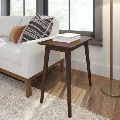 Table d'appoint rectangulaire Plank and Beam style Mid-Century - 24