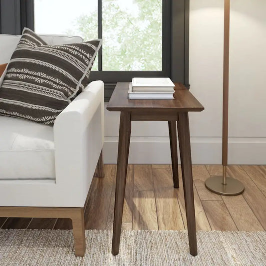Table d'appoint rectangulaire Plank and Beam style Mid-Century - 24