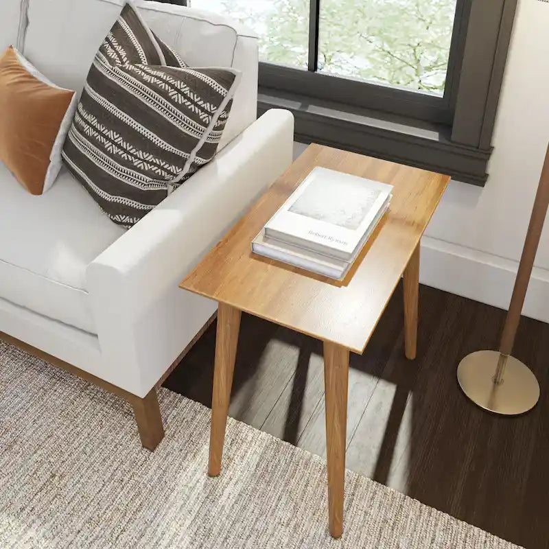 Table d'appoint rectangulaire Plank and Beam style Mid-Century - 24