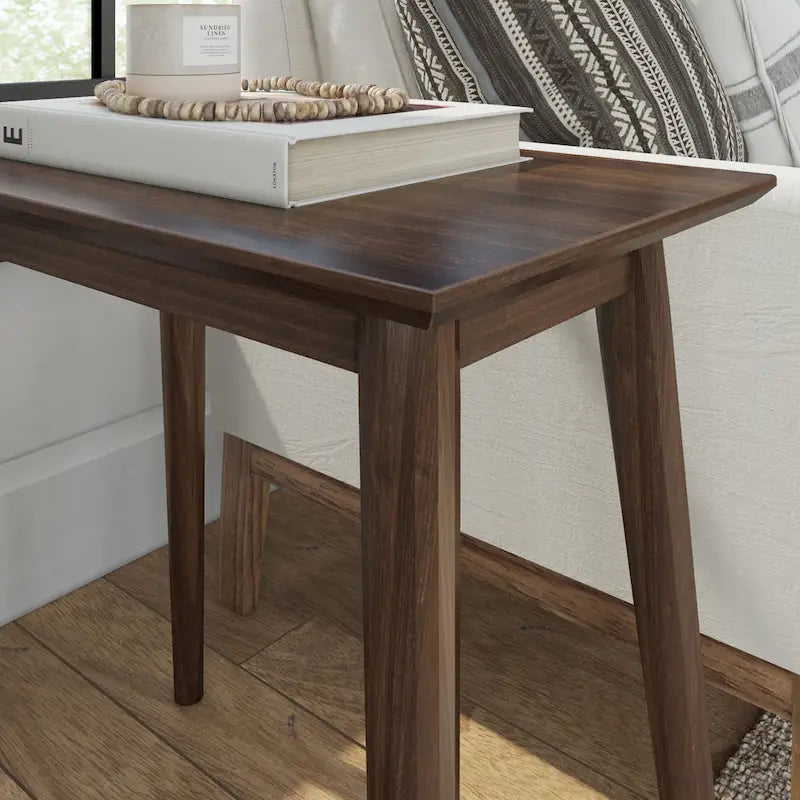 Table d'appoint rectangulaire Plank and Beam style Mid-Century - 24