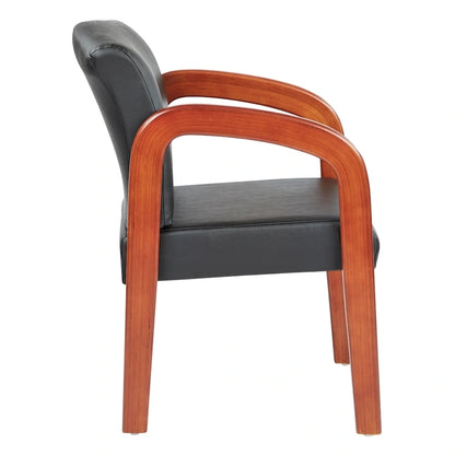 Chaise visiteur en bois finition chêne