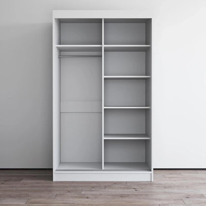 Armoire moderne Aria à 2 portes laquées brillantes avec miroir